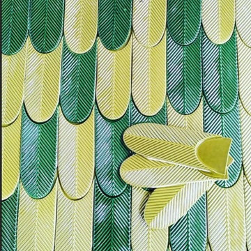 Palm Leaf Ceramic Tile