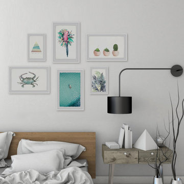 Turquoise Wonderment Hexaptych