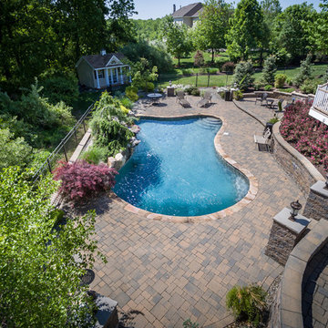 Chester NJ 2 Landscape Design & Construction + In Ground Pool / Spa / Waterfall