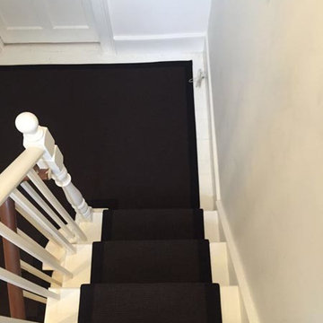 Black Carpet Runner to Stairs