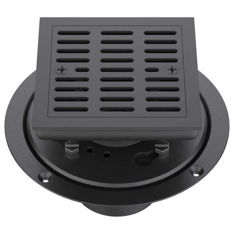 4" Tile-In Shower Drain, Matte Black