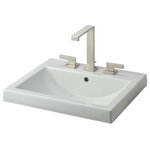 Cheviot - Cheviot Products Camilla Semi-Recessed Sink, 8" Faucet Drilling - The CAMILLA Semi-Recessed Sink is a perennial favourite. It combines the style of a vessel sink with practicality of a drop-in.