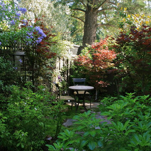 Design ideas for a traditional garden for fall in San Francisco with with privacy feature.