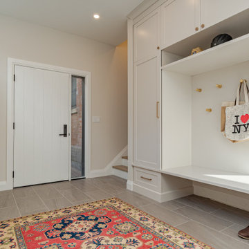 Warm White Shaker with Brushed Gold Accent