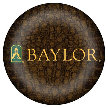 PW3122-Gold Baylor on Green Crock Paperweight