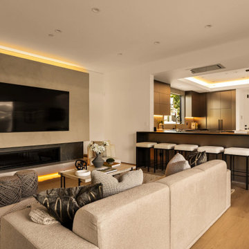 Modern Open-Concept Living Room & Premium Windows