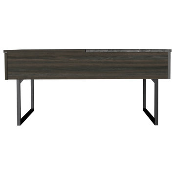 Georgetown Lift Top Coffee Table with Drawer, Carbon Espresso/ Onyx