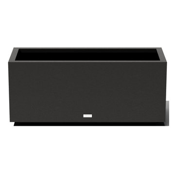 Metallic Series Long Box Planter, Black, Large