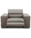 Modern Luxor Reclining Chair with Power Headrests - Slate Top Grain Leather