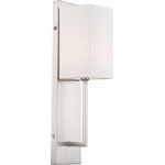 Nuvo Lighting - Nuvo Lighting 60/6691 Vesey - 1 Light Wall Sconce - Vesey; 1 Light; Wall Sconce; Brushed Nickel FinishVesey 1 Light Wall S Brushed Nickel WhiteUL: Suitable for damp locations Energy Star Qualified: n/a ADA Certified: n/a  *Number of Lights: Lamp: 1-*Wattage:60w Type B Candelabra Base bulb(s) *Bulb Included:No *Bulb Type:Type B Candelabra Base *Finish Type:Brushed Nickel