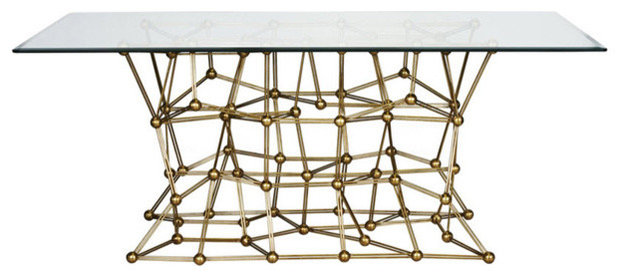 Molecule Dining Table 72, Gold