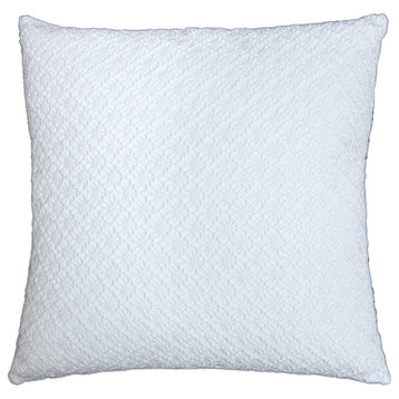 Crochet Envy 24x24 Linea Pillow, White