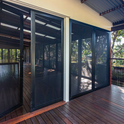 Newly enclosed outdoor deck with Security Screens - Home Safety And Security