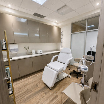 Medical Examination Room with Integrated Workstation