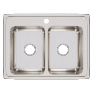 Elkay Lustertone Classic LRAD2918603 Equal Double Bowl Drop-In Stainless Steel ADA Sink