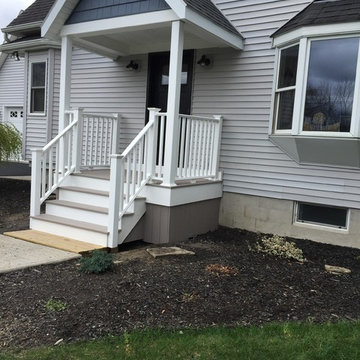 New Front Porch and Door Canopy installed in Albany