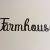 Farmhouse Metal Wall Words, Painted Black
