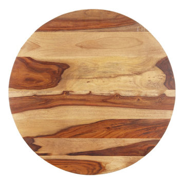 vidaXL Table Top Solid Sheesham Wood ?31.5"x(0.59"-0.63") Round Replacement