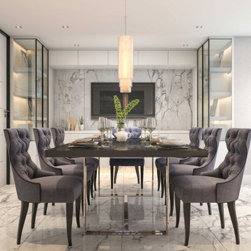 Ft Lauderdale Marble Dining Room