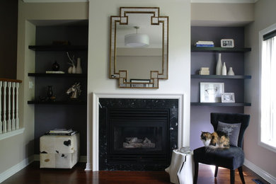Living room - contemporary living room idea in Toronto