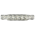 Elegant Furniture & Lighting - Valetta Integrated LED Chip Light Chrome Wall Sconce - Valetta wall sconces dress up a bathroom, office, or bedroom without overwhelming the surrounding decor. This collection features an octagonal tube-shaped stainless-steel frame covered almost entirely with shining rectangular royal-cut clear crystals. Faceted crystal octagonal crystals cover both ends as a charming finishing touch. The chrome-finished backplate is polished to a mirror shine and reflects the glittering crystals for additional sparkle. A sleek chrome finish completes this modern look.