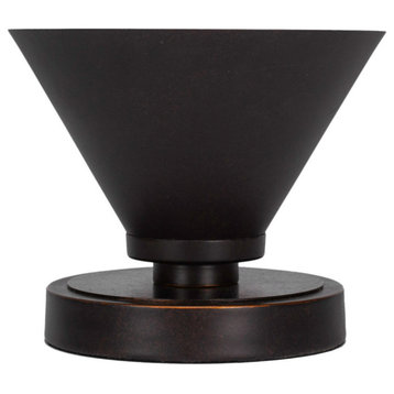 Luna 1-Light Table Lamp, Dark Granite/Dark Granite Cone Metal Shade
