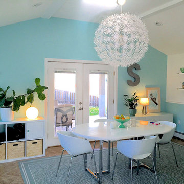 Interior paint job associated with upcoming exterior paint job.