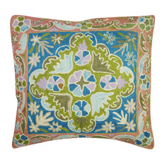 Ethnic Cushion Covers Handmade Woolen Colorful Suzani Embroidered Pillow Covers,