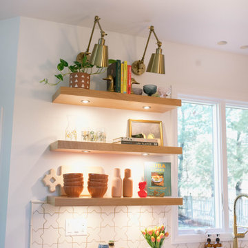 Modern Green Cabinets with Big Chill