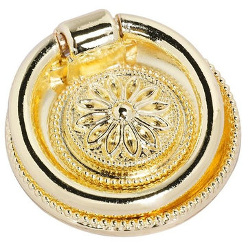 Utopia Alley Medici Ring Pull, 1-5/8" Diameter, Polished Gold, Gold, 1 Pack
