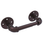 Allied Brass - Pipeline 2 Post Toilet Paper Holder, Antique Bronze - The Pipeline collection is the latest innovation for bathroom fittings from the Allied Brass Brand of products. This toilet tissue holder gives the industrial look of pipe fittings while blending aptly with both modern and traditional bathroom decor. This accessory is powder coated with lifetime materials to provide a decorative and clean finish. No wonder, this toilet tissue holder gives continual service for years without any trouble. The choice of superior materials makes this item free from corrosion and rust. Toilet paper holder mounts firmly with color coordinating screws and comes with a limited lifetime warranty.