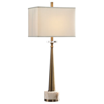 Uttermost 29616-1 Verner 1 Light 34" Tall Buffet Table Lamp by - Antiqued Brass