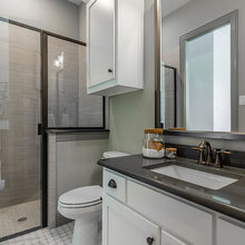 Bathroom wall above toilet