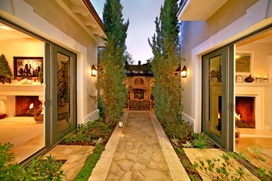 Design ideas for a mediterranean landscaping in Orange County.