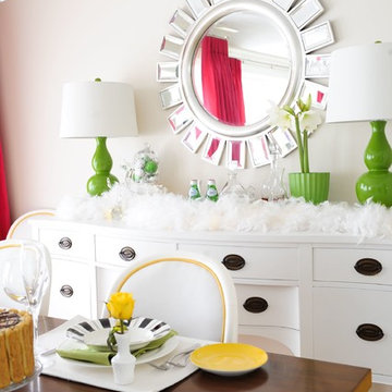 Raspberry & Yellow Holiday House