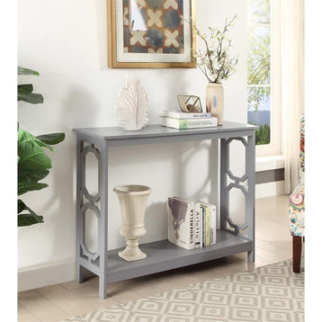 Convenience Concepts Omega Console Table in Gray Wood Finish