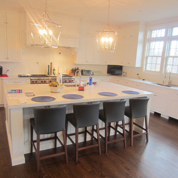 LOCUST VALLEY: 4" SELECT WHITE OAK SUPPLY/INSTALL & FINISH W DARK WALNUT/TRAFFIC