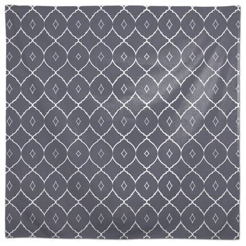 Cool Geo Pattern Dark Gray 58x58 Tablecloth