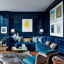 Deep blue walls