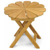 Petals Adirondack Chair Pair with End Table - Premium Teak
