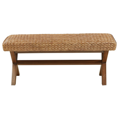 INK+IVY Seadrift Natural Woven Bench