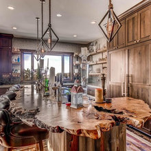 kitchen - counter - live edge island