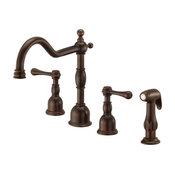 Danze Opulence Widespread Kitchen Faucet D422057, Tumbled Bronze