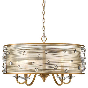 Golden Lighting Joia 5 Light Chandelier, Peruvian Gold, 1993-5PG