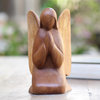 Novica Handmade Angelic Prayer Wood Statuette