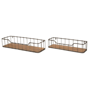 Decorative 3 Wire Baskets Storage Floor Rack With Chalkboard