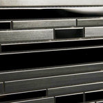 www.wallandtile.com - Interlocking Mosaic Tile, Stainless Steel, Sample - Stainless Steel 11.75" x14" inches Interlocking Mosaic