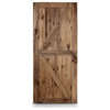 36 Inch DIY Sliding Interior Barn Door, Modern Rustic Custom Farmhouse - Brown