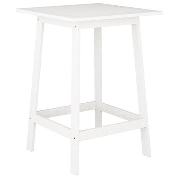 CorLiving Miramar White Washed Wood Outdoor Bar Table