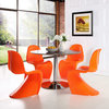 Slither Dining Side Chair Set of 4 in Orange